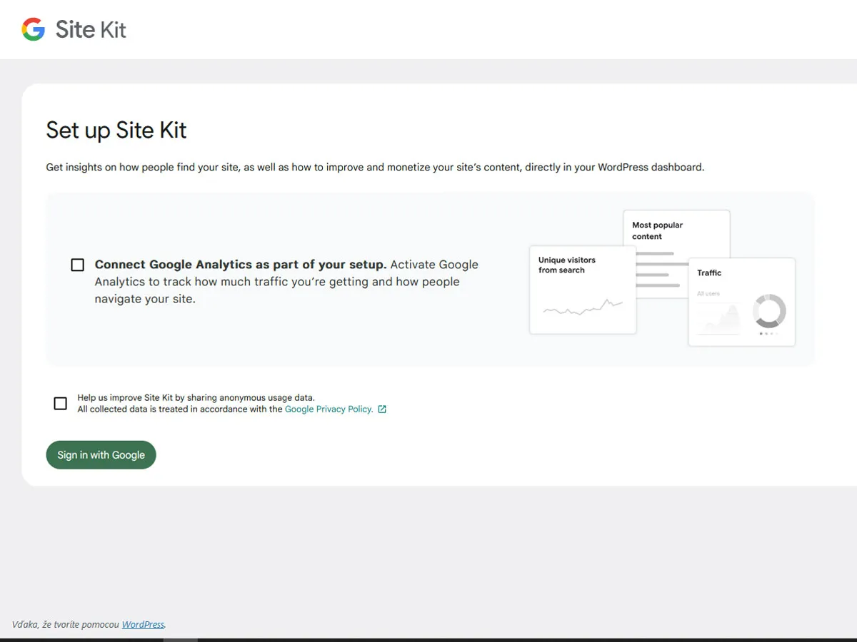 Metrika a analýza výkonnosti svojich webových stránok. Inštalácia Google Analytics. Jednoduchý návod ako inštalovať Google Analytics vo WordPress. Prihláste sa do svojho ovládacieho panela WordPress.